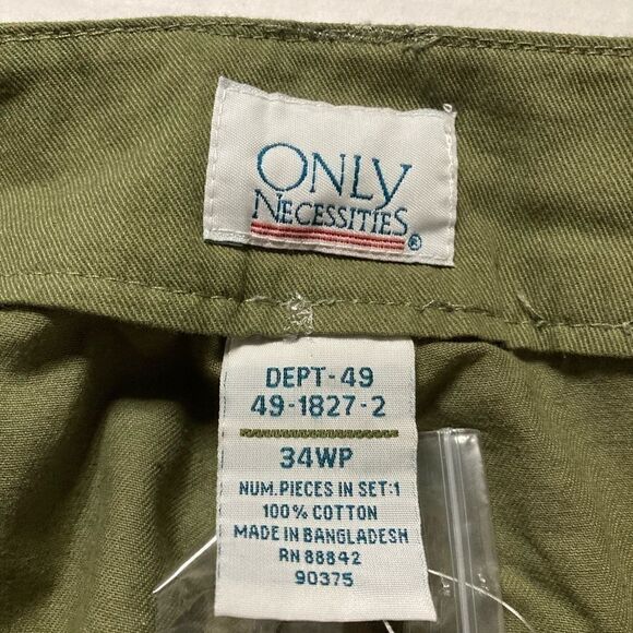 ONLY NECESSITIES, Olive Green Women’s Cargo Pants Inseam 27.5 Size 34WP Capri - Picture 5 of 16